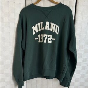 H&M Dark Green Crew Neck Sweater